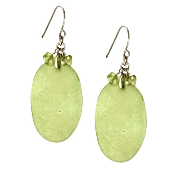 Bohemian Style Opulently Oasis Green Earrings - Picture 4 of 5